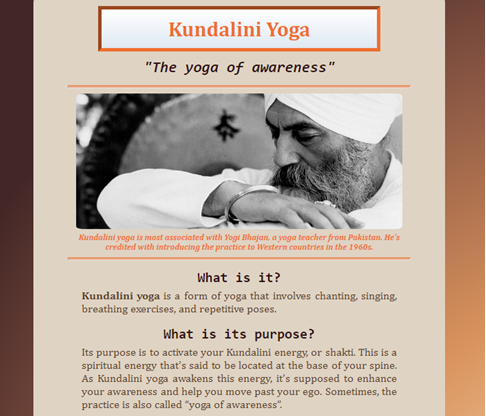 kundalini website preview